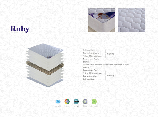 Ruby (Firmness Index 硬度: 8.5) - Spring Mattress 弹簧床垫